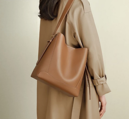Bolso de Hombro para Mujer de Cuero PU de Gran Capacidad Impermeable Modelo Belle