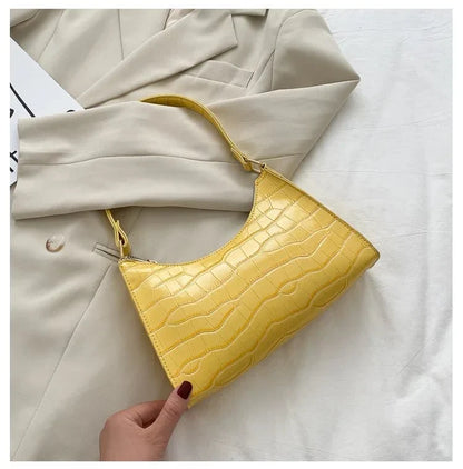 Bolso de Hombro para Mujer Textura Croco Modelo Rouge