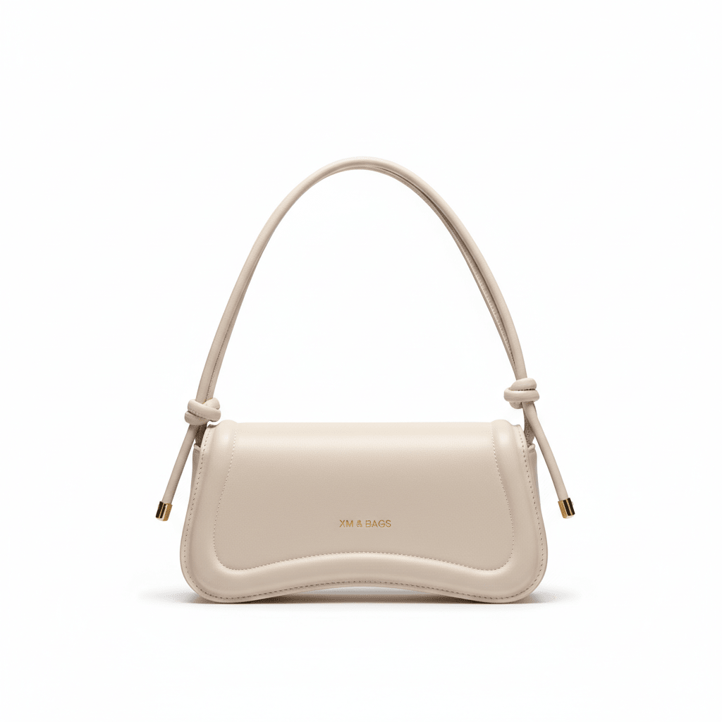 Bolso de Hombro Minimalista para Mujer con Asa de Nudos Modelo Élégance Noire