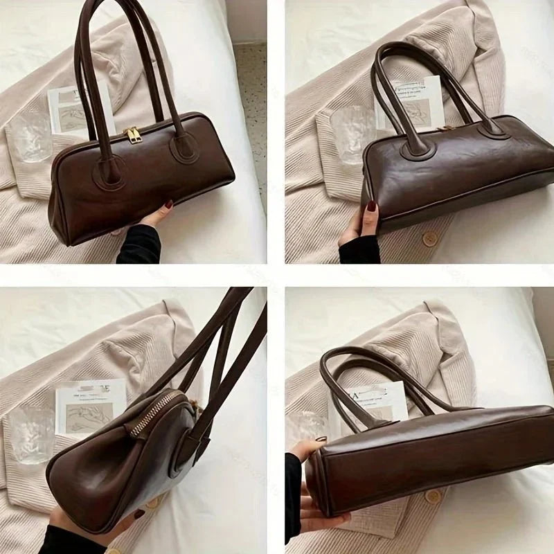 Bolsa Feminina de Ombro com Costuras Elegantes Modelo Verona Classique